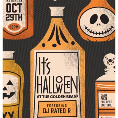 Saturday October 29th: It's Halloween at The Golden Bear. Featuring DJ Rated R. $3 cover or free with costume. Cash prize for best costume. Beer specials and drink specials.